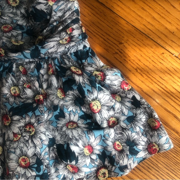 FLORAL DAISY SKIRT RUFFLE RUCHE SKIRT - Picture 7 of 16